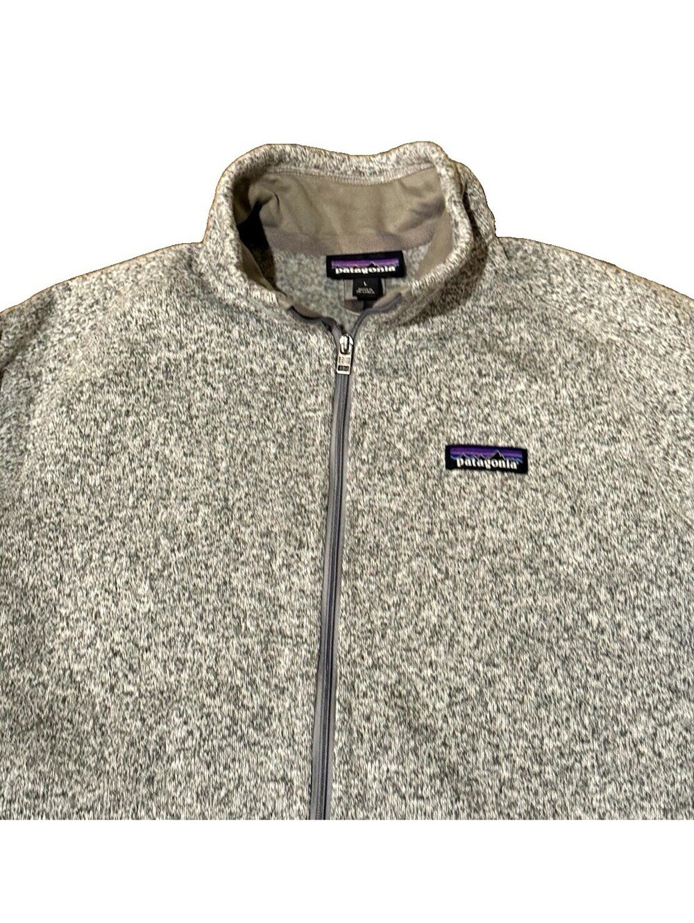 Patagonia Better Sweater Jacket Women’s L Birch White Full Zip Fleece 25543